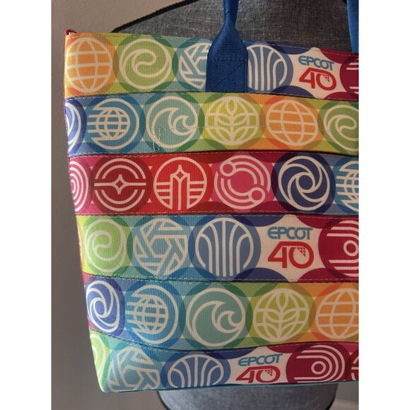 Disney Harveys Epcot 40th Anniversary Medium Streamline Seatbelt Tote Bag New - Picture 2 of 9